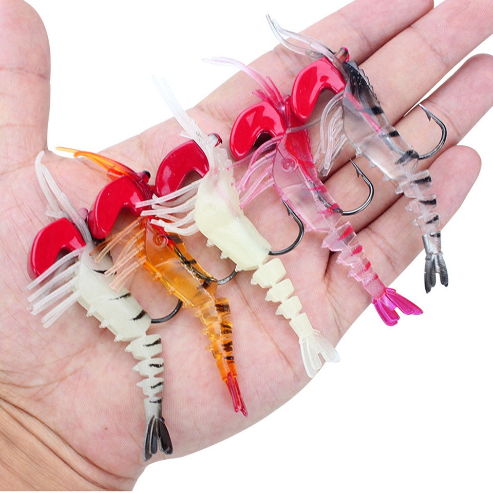 Jig Head Shrimp Carp Fishing Lure Accessories isca Artificial Bait Wobbler 9cm 13g Swimbaits Segment Crankbait