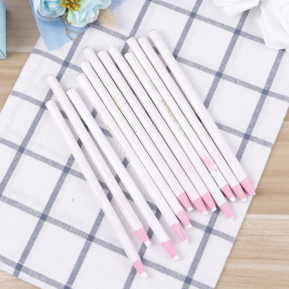 12Pcs Peel-Off Wax Pen Te Verwijderen Marker Voor Keramische Doek Metalen Hout Leer (Rood): White