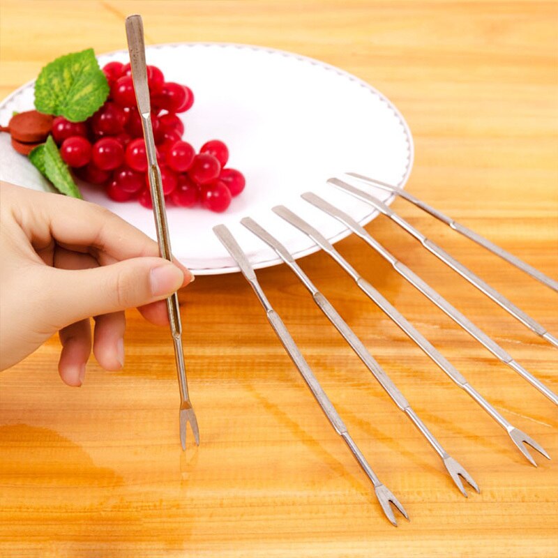 10 ps/lote langosta cangrejo aguja de acero inoxidable de la función Multi aguja para nueces Tenedor de fruta cocina Gadgets marisco herramienta de nuez de cocina