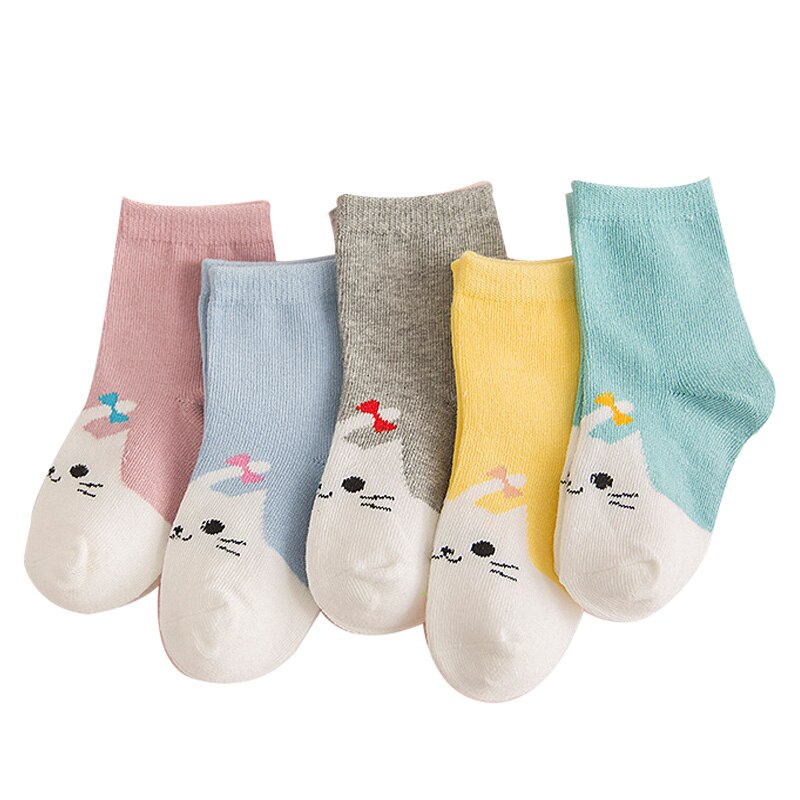 5 paia/lotto 2016 di autunno e di inverno dei bambini del cotone calzini del fumetto del modello per bambini socks1 - 8 anni delle ragazze dei ragazzi calzini