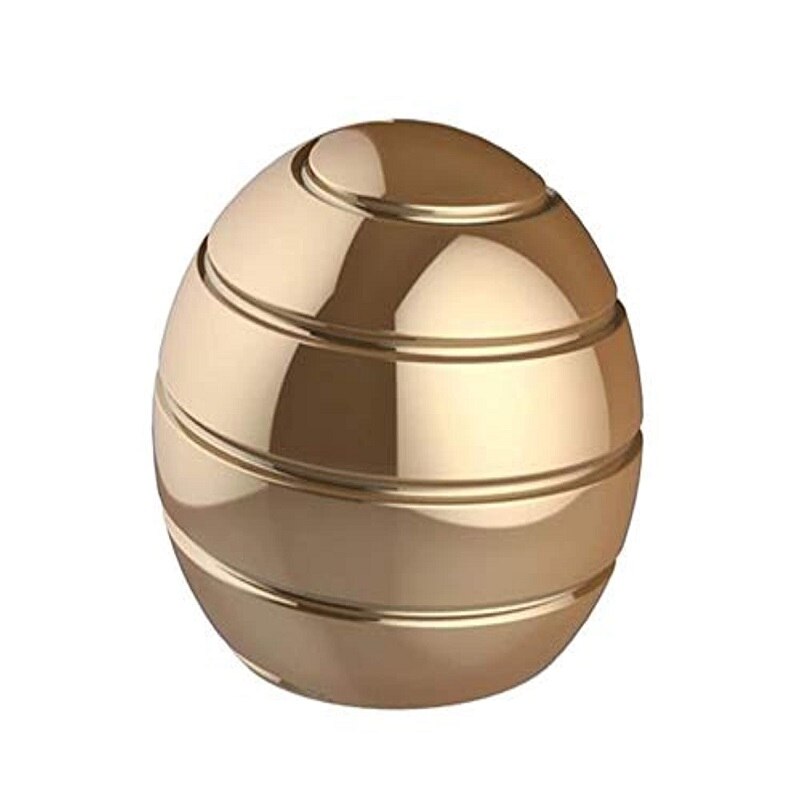 38mm Desktop Decompression Rotating Spherical Metal Gyroscope Office Desk Stress Relief Toys Optical Illusion Flowing Finger Toy: 1 pcs gold