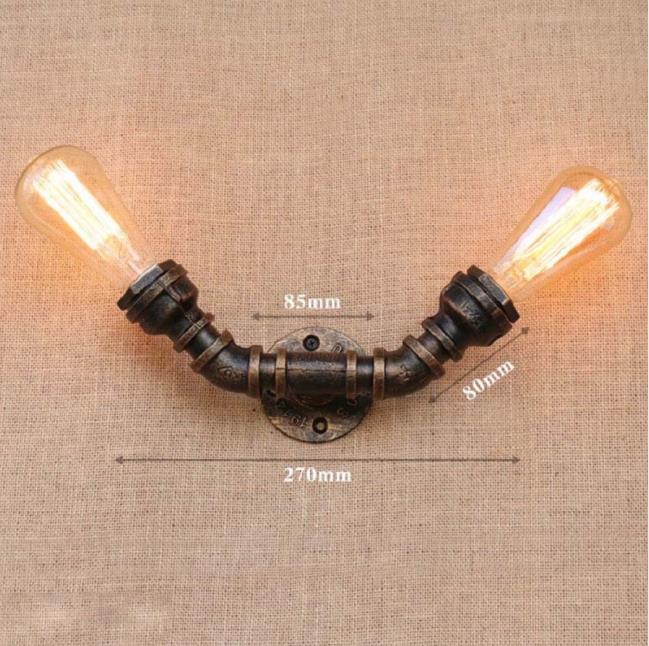 retro Industrie Zauberstab Lampe Jahrgang eisen rost Wasser rohr Lampen E27 Dachgeschoss Licht Überzogene Innen Beleuchtung Hause schlafzimmer Restaurant Deko