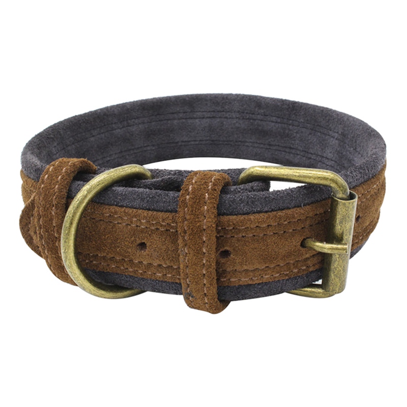 Soft Dog Collars Leather Padded Big Dog Pitbull Bulldog Collar Adjustable For Small Medium Large Dogs Beagle Collar Para Perro: C / XS