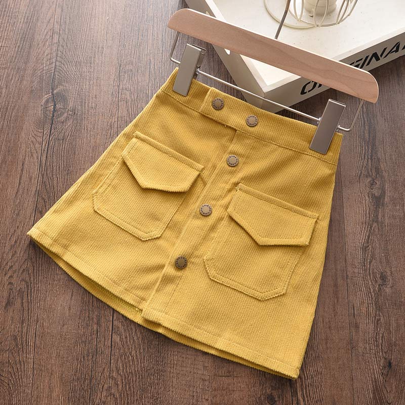 Bear Leader Girl Casual Skirts Autumn Cute Girls Princess Denim Skirt Autumn Children Button Skirt Kids Baby Suits 3 7Y