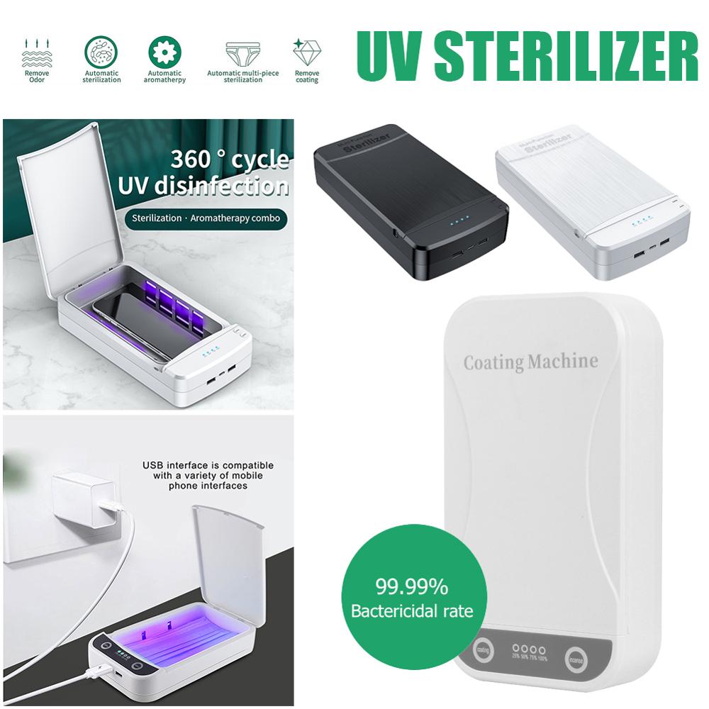 Tragbare 4 LED UV Sterilisator Box Telefon Maske Reiniger Personal Sanitizer Desinfektion Kabinett UV Sterilisator Lampe