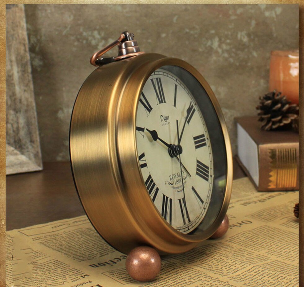¡Novedad de ! Relojes de escritorio digitales romanos Retro con aguja antigua, relojes despertadores vintage para decoración del hogar, relojes de escritorio retro