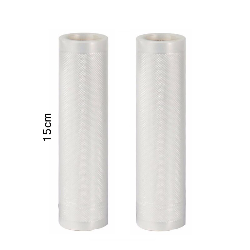 2 Rolls/set Bpa Free Freezer Seal Pack Texture Storage Nylon Packaging Embossed Sealer Plastic Food Vacuum Pouch Bag Roll: 2pcs 15x500cm