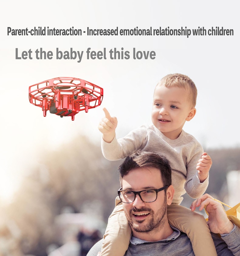 UFO Mini Smart Gesture Sensing Flying Saucer Multifunctional Interactive Infrared Hand Controlled Indoor For Kids And Adults