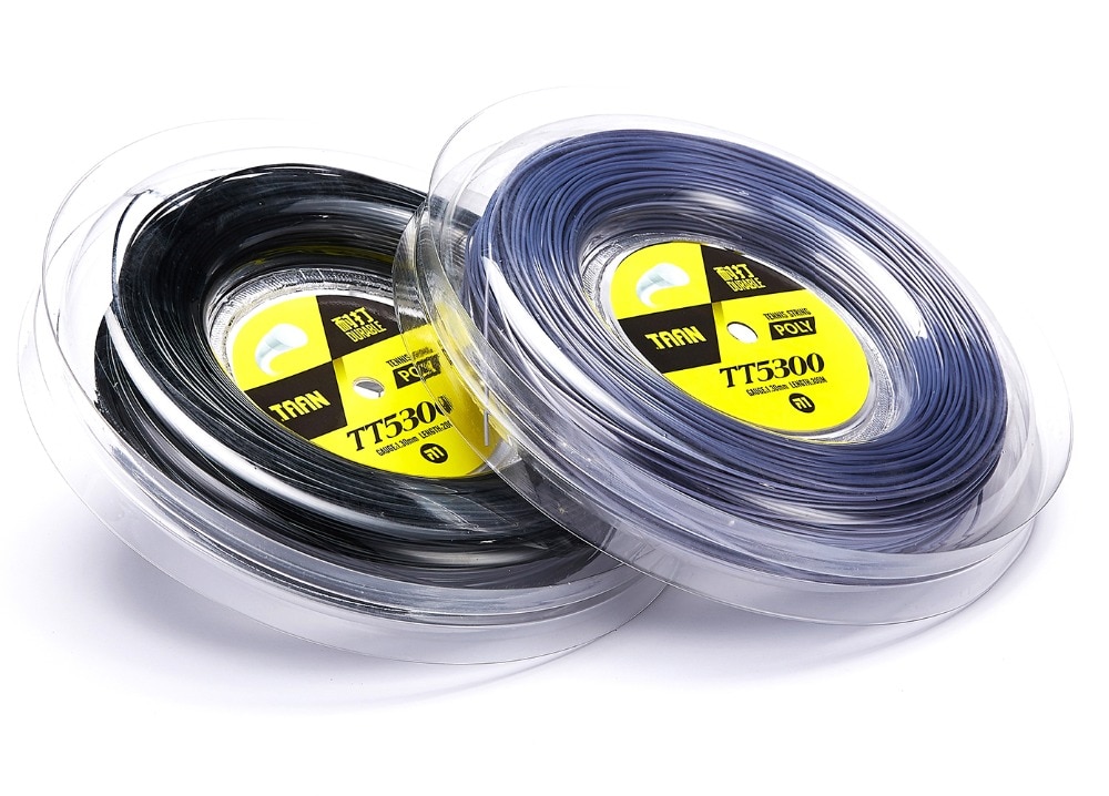 1 Reel TAAN TAAN TS5300 1.30mm Tennis Racket String 200m Reel Gray Black Tennis String Durable Control Strings