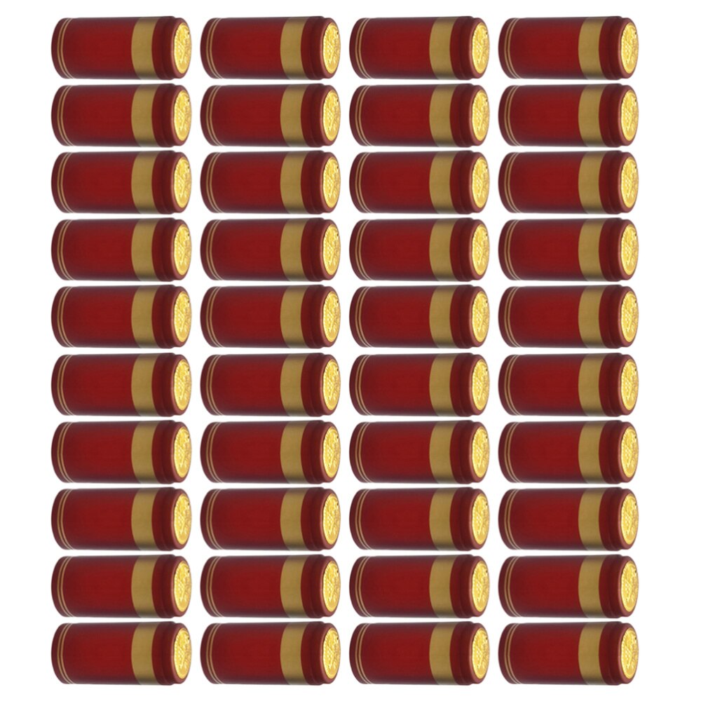 100 stuks krimpfolie capsules wijnfles capsules wijn krimpfolie wijn krimpfolie wikkel voor rechte mond fles (rood,