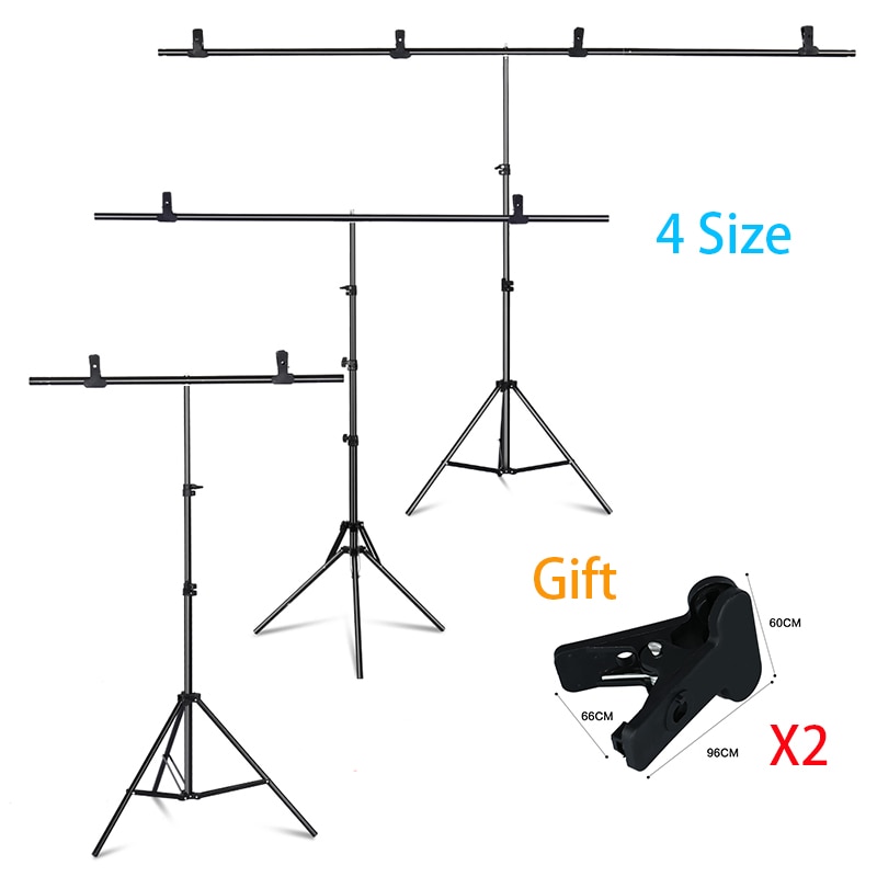 Photography T-Shape Backdrop Background Stand Frame Support System Kit For Photo Studio Video Chroma Key Green Screen With Stand