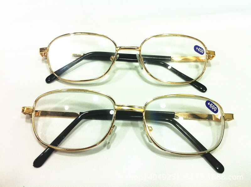 TWO pairsfull-rim alloy high number glasses lenses men women reading glasses +4.5 +5.0 +5.5 +6.0