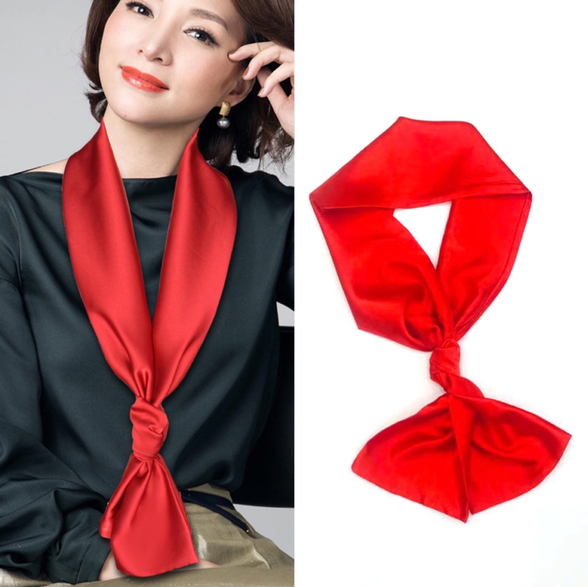 Neue schmale Damen-Seidenschals, Pufferband, Haarschmuck, Krawattenbeutel, 145 x 13 cm, Halstuch, bedruckt, Simulation langer Seidenschal