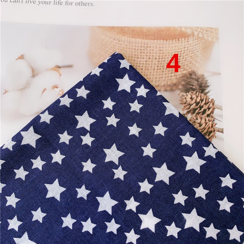 Tela de algodón DIY azul marino con estampado floral fresco de 50cm x 150cm, ropa de cama para niños, ropa de cama, colcha decorativa para el hogar 180g: NO4