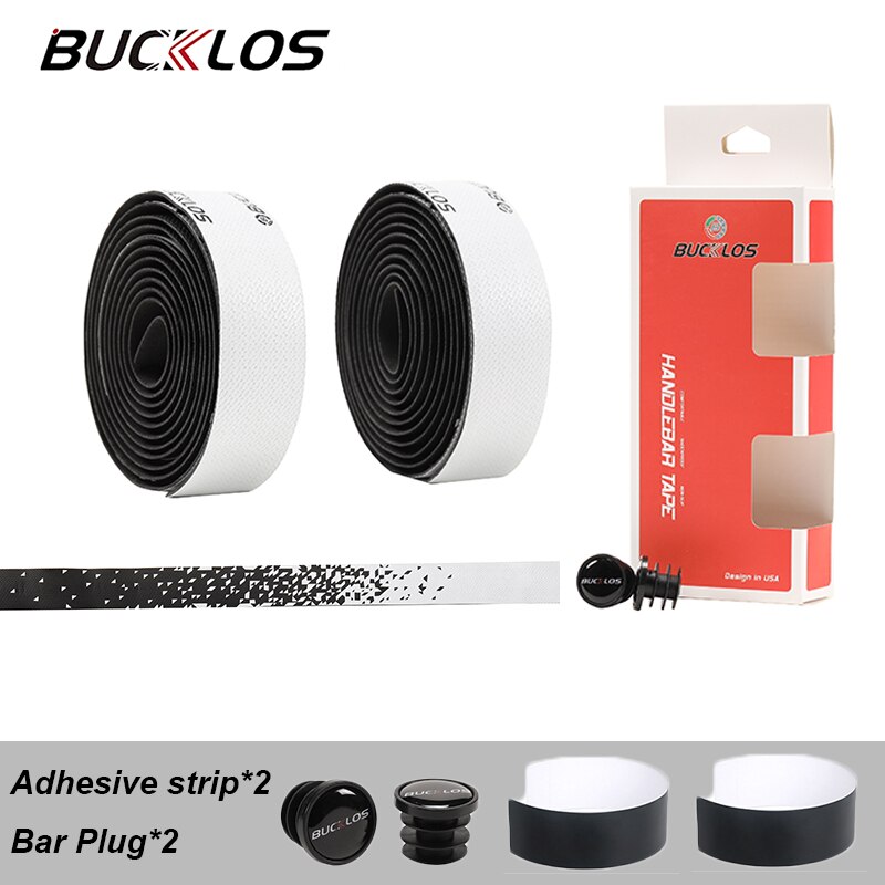 BUCKLOS trwała taśma na kierownicę roweru szosowego miękkie wygodne paski na kierownicę 3mm grubości odporne na wstrząsy taśmój szosowe części rowerowe: biały