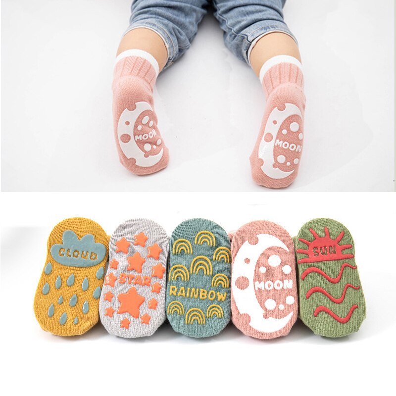 Calcetines con suela de silicona para bebé recién nacido, antideslizantes, informales, para primavera y verano