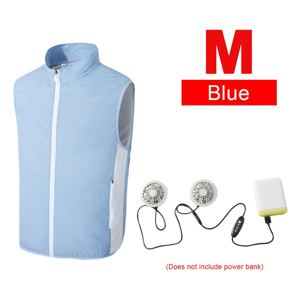 Veste d'été pour hommes et femmes, manteau de Protection contre le soleil, ventilateur rafraîchissant, Air conditionné, chargeur USB, vêtements intelligents: BU3-M