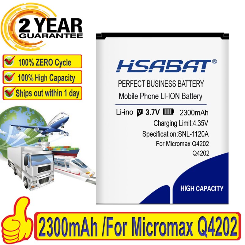 100% Original HSABAT Battery For Micromax Q4202 D340 Q415 Q346 Q334 BQ Strike BQS 5020 BQS-5020 BQS-5020 BQS-5065 BQS 5065