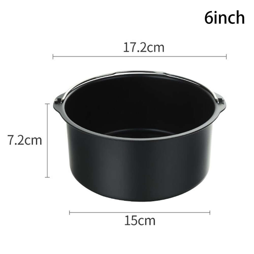 6/7/8Inch Lucht Friteuse Accessoires Metalen Houder Snack Koken Pot Vervanging Duurzame: 6inch