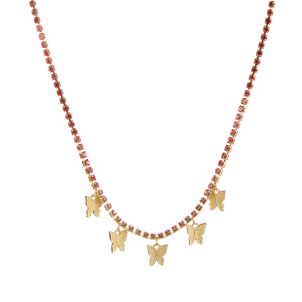 FNIO Butterfly Neck Pendants Women&#39;s Choker Gold Color Necklace On The Neck Chain Chocker Punk Jewelry Kpop Collar For Girl: FN11-2223-3