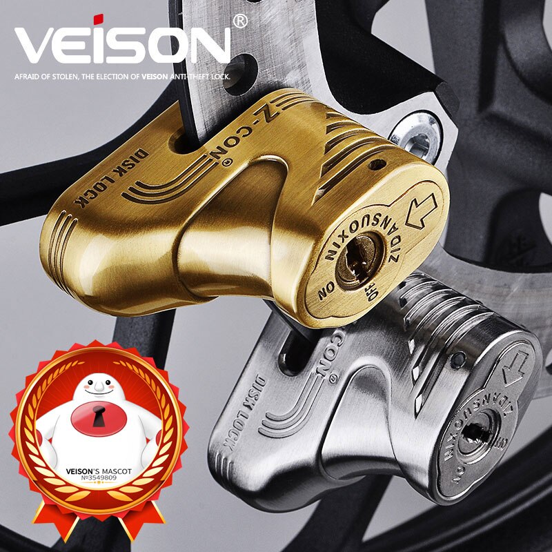 5mm Pin VEISON DX2-1 moto rcycle Metall Disc Lock alarma moto roller alarm lock sicherheit Anti theft Bremse Vorhängeschloss bike candado