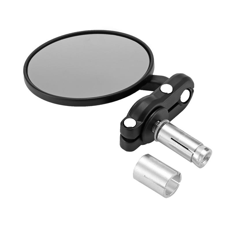 2 pièces Universel Moto Miroir En Aluminium Noir 22mm Fin de Guidon Rétroviseur Rétroviseurs Latéraux Moteur Accessoires De Voiture-Style Utile