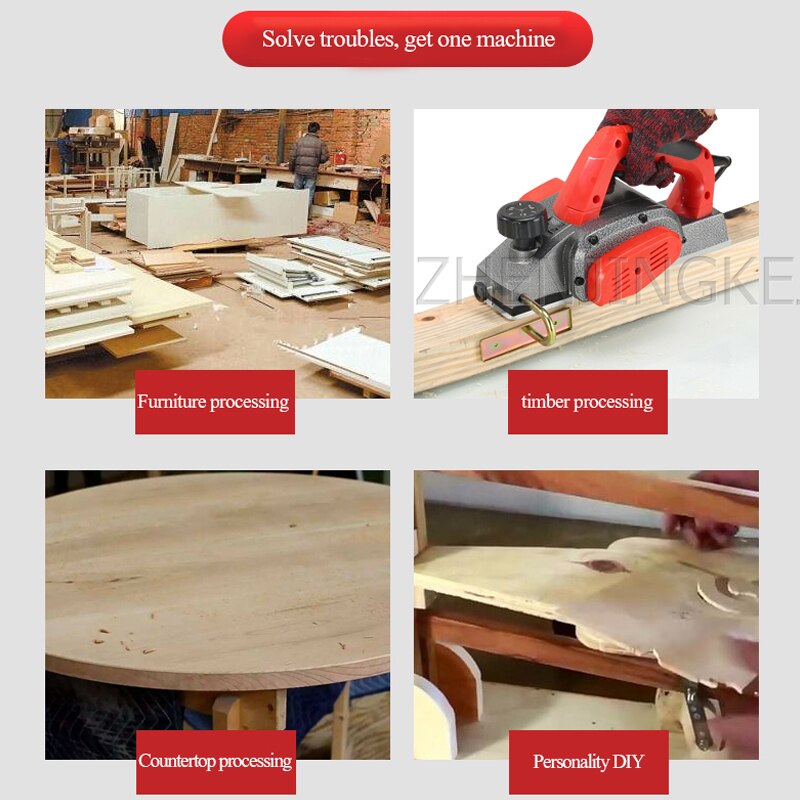 Small Electric Planer Woodworking Tools 220V/500W Household Multifunction Portable Desktop Carpenter Precise Planing width150MM