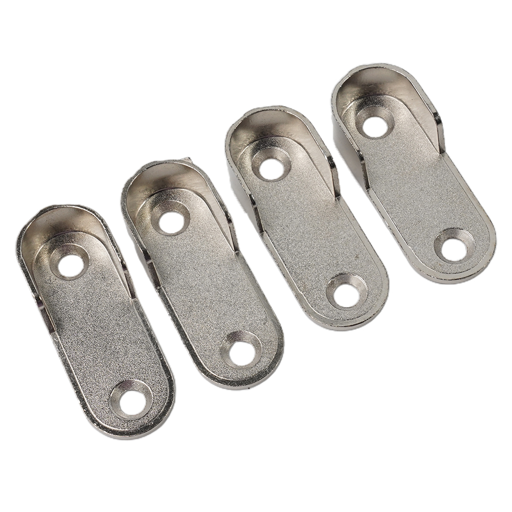 2/4/8 stücke Kleiderschrank Halterung Heavy Duty Edelstahl Stange Buchse Flansch Stange Halter Schrank Stange Ende unterstützung U-förmige Schrank Halterung: Silber