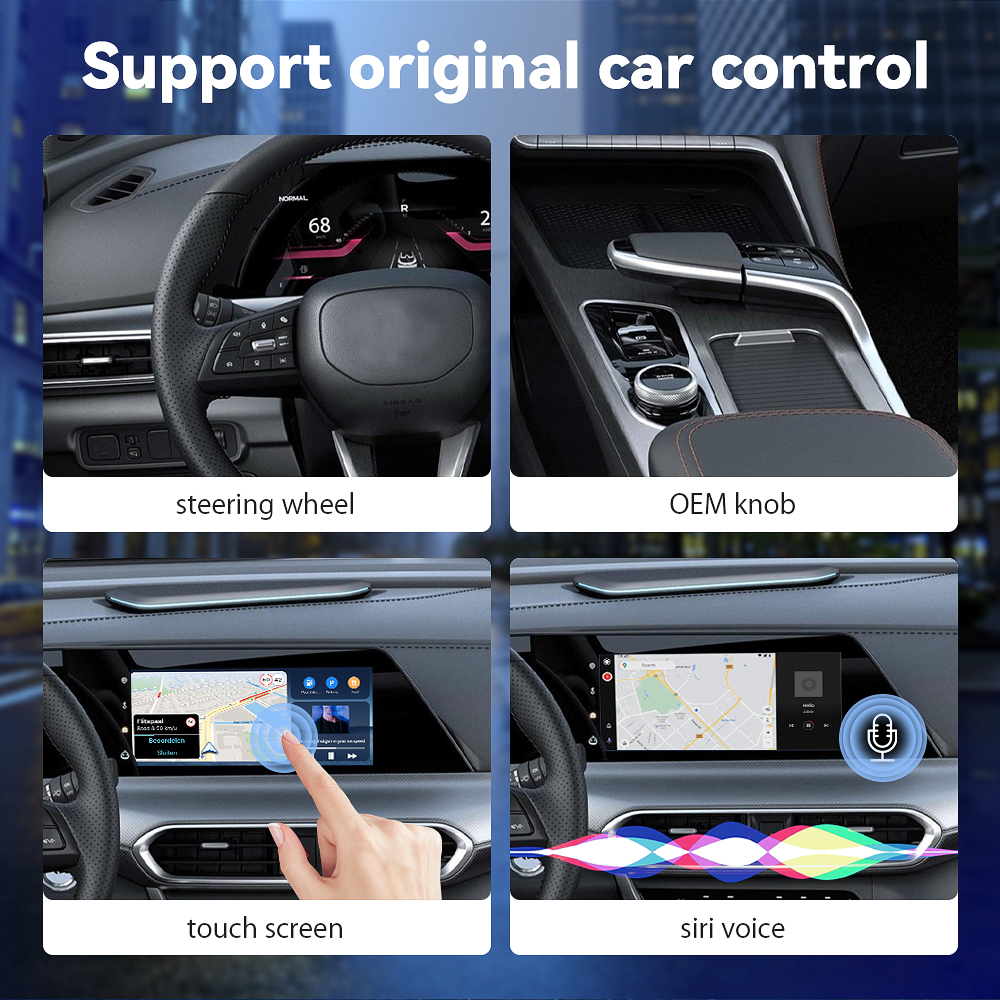 2-in-1 draadloze CarPlay-adapter Bedraad naar draadloze Carplay voor Android Auto/Carplay USB-aansluiting Auto-auto-adapter Plug & Play
