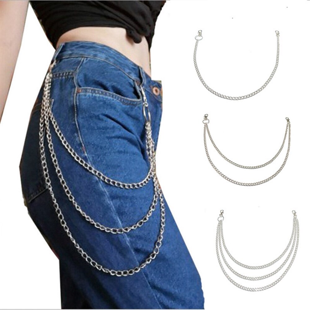 Punk 1/2/3- lags bukser kæde gotiske bukser kæde jean tegnebog kæde til kvinder mænd