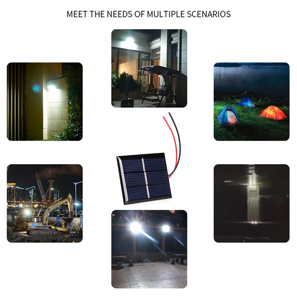 1/2 Pcs 0.4W 1.5V DIY Module Solar Cells Outdoor Polysilicon Solar Epoxy Panel Mini Solar System Camping Hiking Solar with Wire