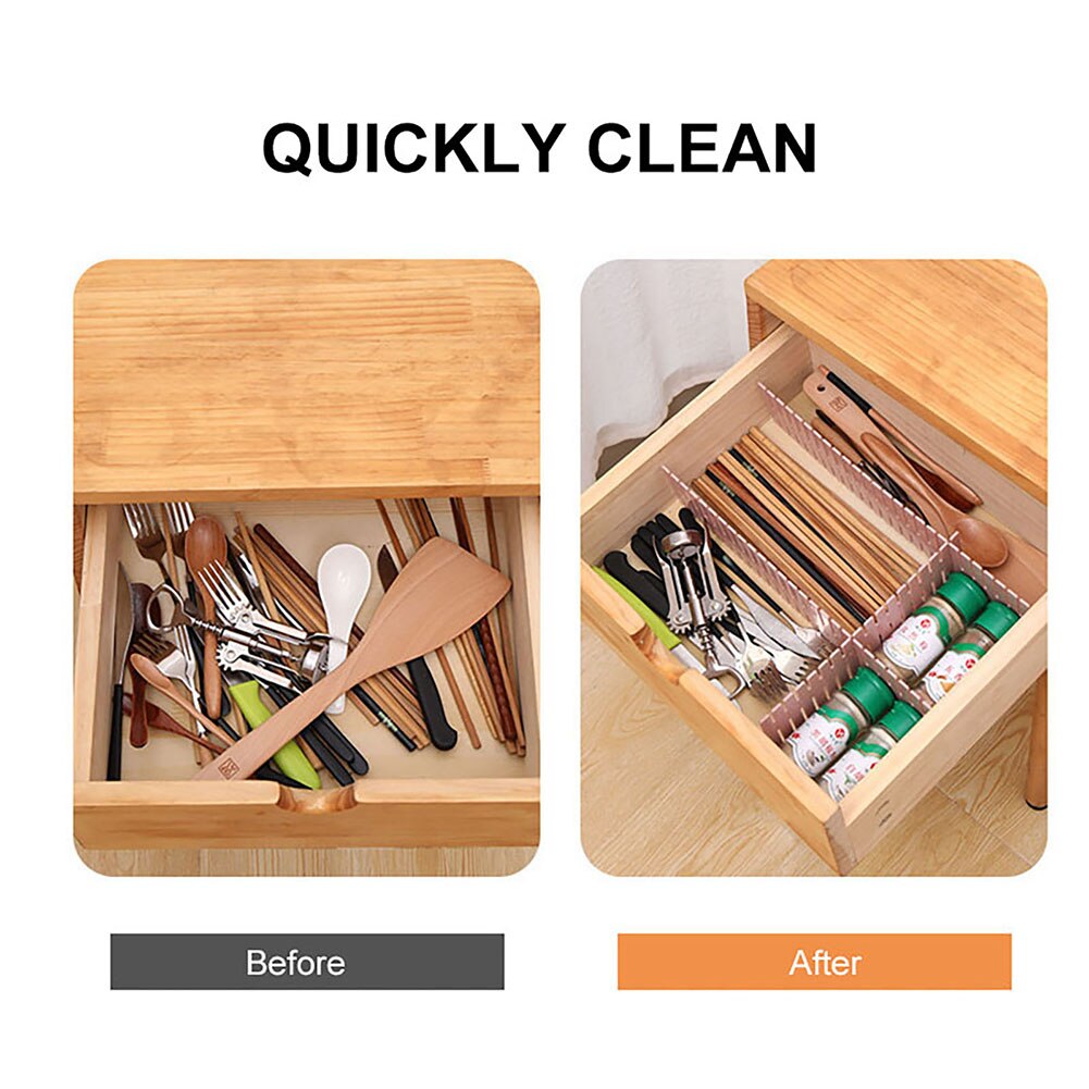 4Pcs Plastic Drawer Dividers Storage Organizer Shelves Household Free Combination Storage Board Closet Organizer Storage Box