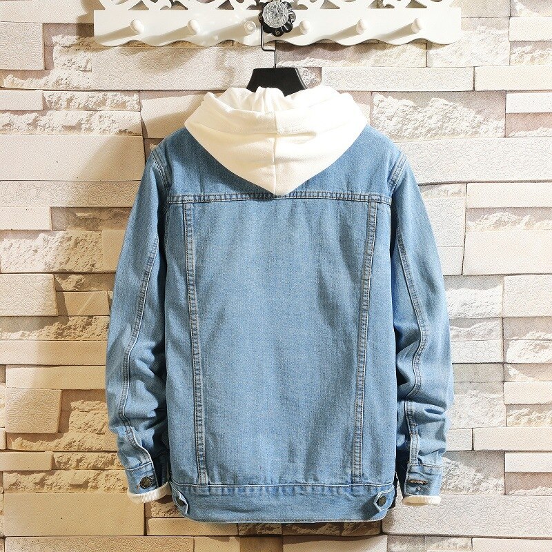Men Jean Jackets Dark Blue Black Clothing Denim Jacket Man Jeans Jacket Thin Spring Outwear Male Cowboy Plus Size