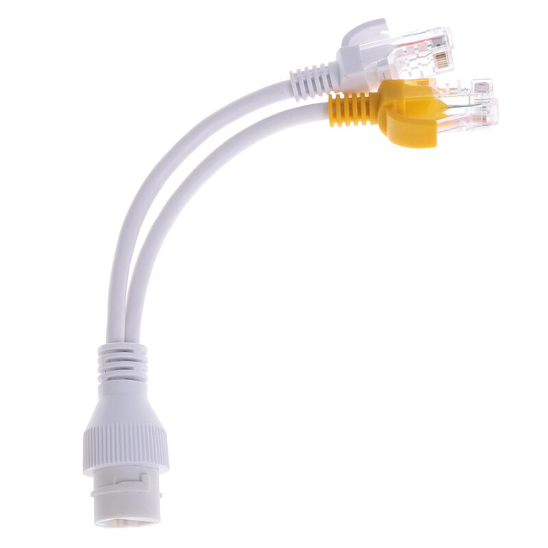 Network cabling connector three-way RJ45 connector head for security camera install POE Splitter 2-in-1