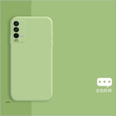 For Xiaomi Redmi 9T Silicone Case Soft 9 T Clear Full Protective Shell Boy Girl Solid Simple Pure Color Transparent Cover Funda: for Redmi 9 / tea Green