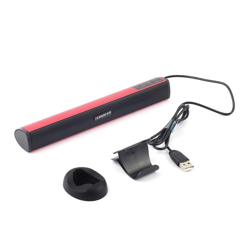 N12 Usb Laptop Portable Stereo Speaker Audio Soundbar Mini USB Laptop Portable Speakers Sound Bar Speakers to PC: Red