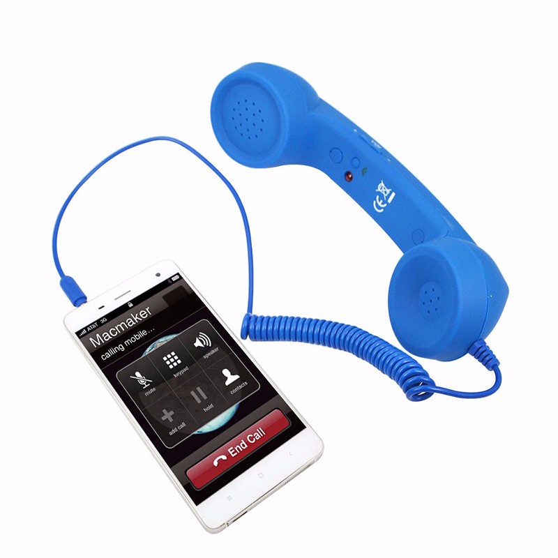 Retro telefoonhoorn en bedrade telefoonhoornontvangers Koptelefoon voor een mobiele telefoon met comfortabel bellen voor mobiele telefoon