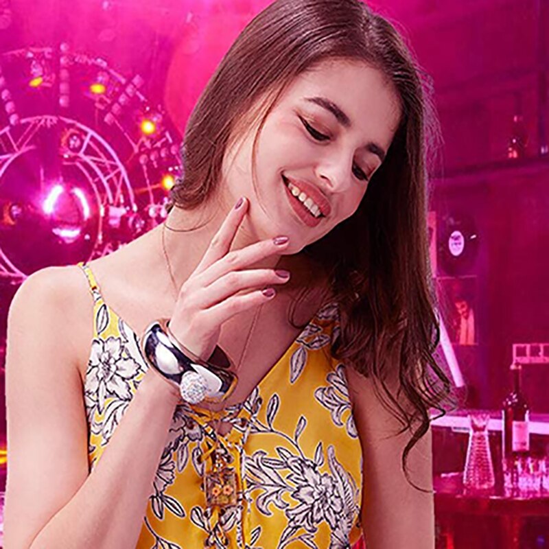 DEOUNY Bracelet For Alcohol Hip Flask Handmade Silver Crystal Lid Bangle Wine Bridesmaid Christmas Party Hidden