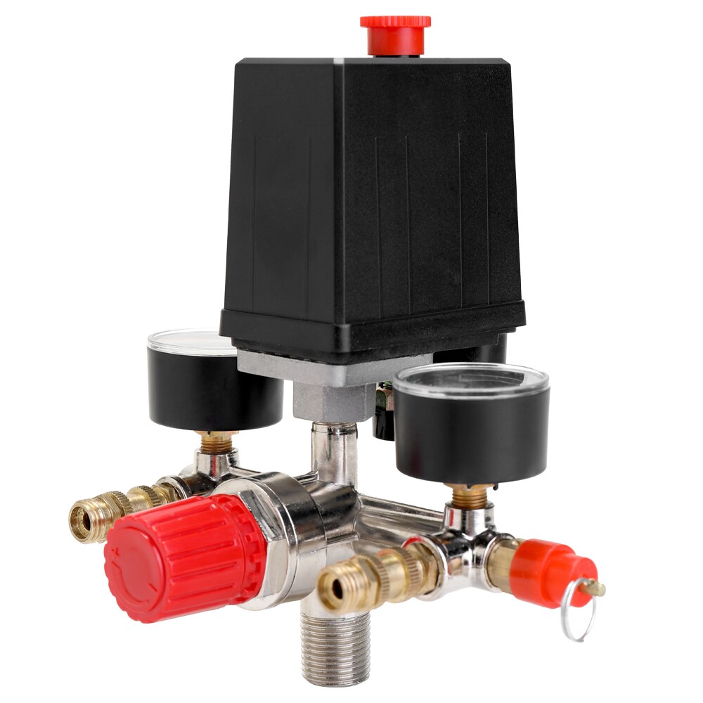 Compressometer Drukschakelaar Regelklep 125 PSI 12 Bar Kleine Luchtcompressor Drukschakelaar Controle Verstelbare Regulator