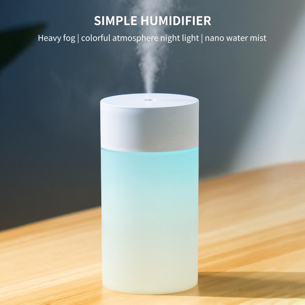 ABS 260ml Simple Cylinder Colorful Light Air Purifier Practical Desktop Humidifier Easy to Operate for Room