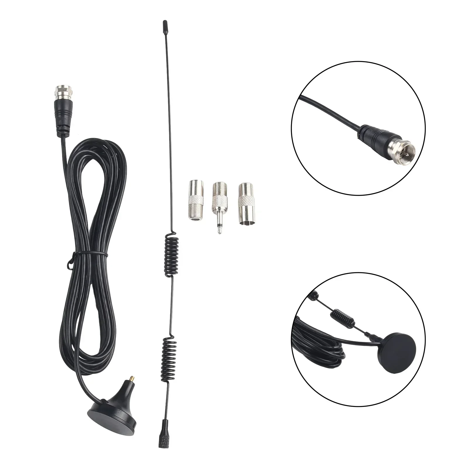 Verbeter de stereo-ontvangst met DAB FM-antenne voor binnen, magnetische basismontage, compatibel met AV-audio-videosystemen