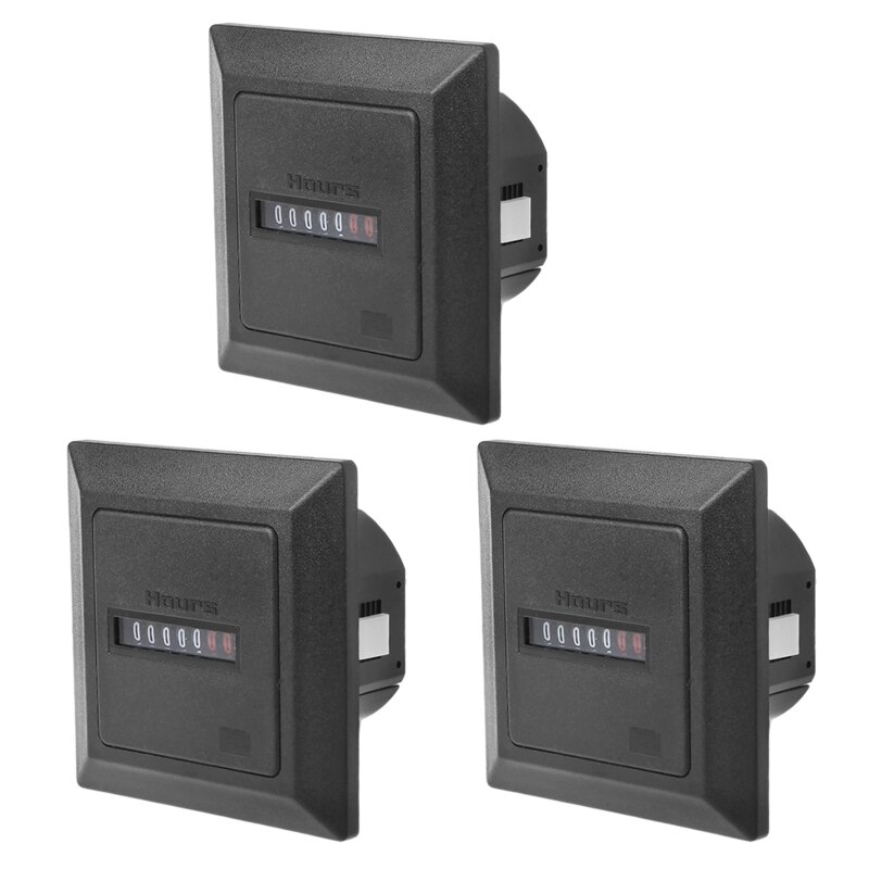 Hour Meter AC220-240V 50/60Hz Hourmeter Mechanical Square Hour Meter Gauge Power consumption 0.3W Used for Industrial 85WC