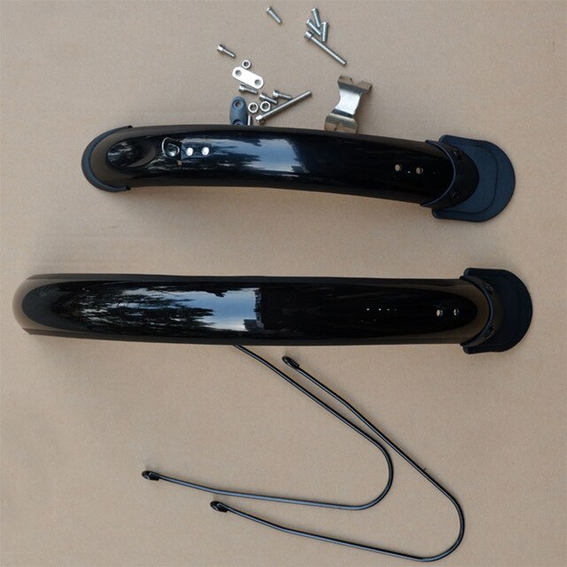 14 Inch 16 Inch 20 Inch Vouwfiets Modder Guard Fietsen Spatbord Voor Achter Fiets Spatbord Chrome Plastic Bmx Fiets accessoires: 16 V brake black