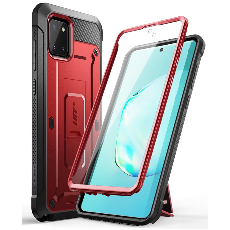 SUPCASE For Samsung Galaxy Note 10 Lite Case Release) UB Pro Full-Body Rugged Holster Cover WITH Built-in Screen Protector: Red