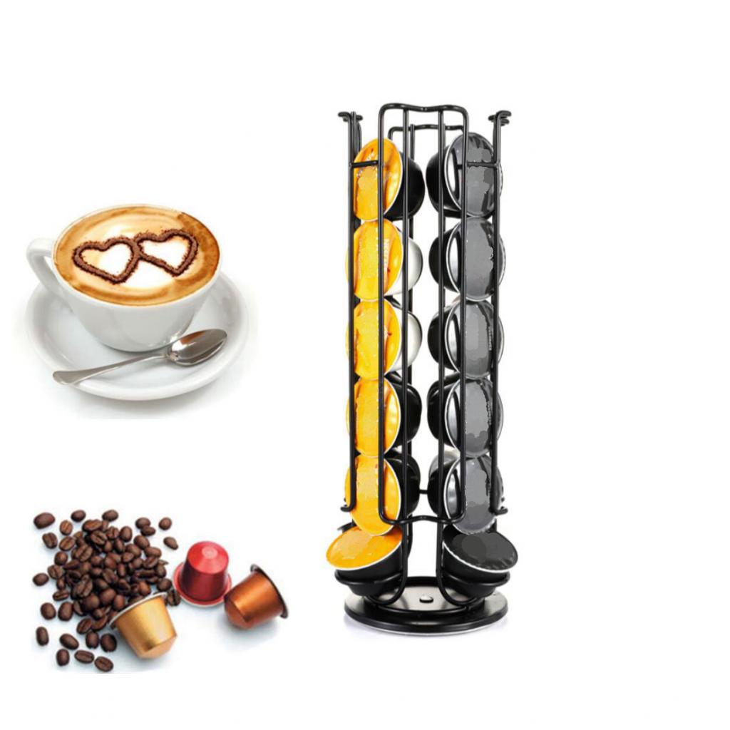 24Cups Draaibare Koffie Pod Houder Voor Dolce Gusto Capsule Display Capsule Rack Tower Stand Opslag Planken