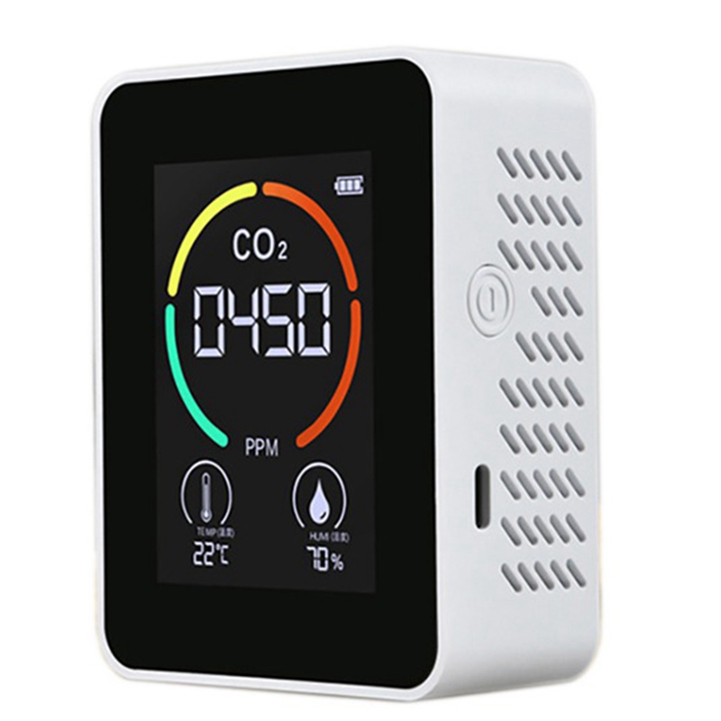 Air Monitor CO2 Carbon Dioxide Detector Air Temperature Humidity Monitor Fast Measurement Meter For CO2: Purple