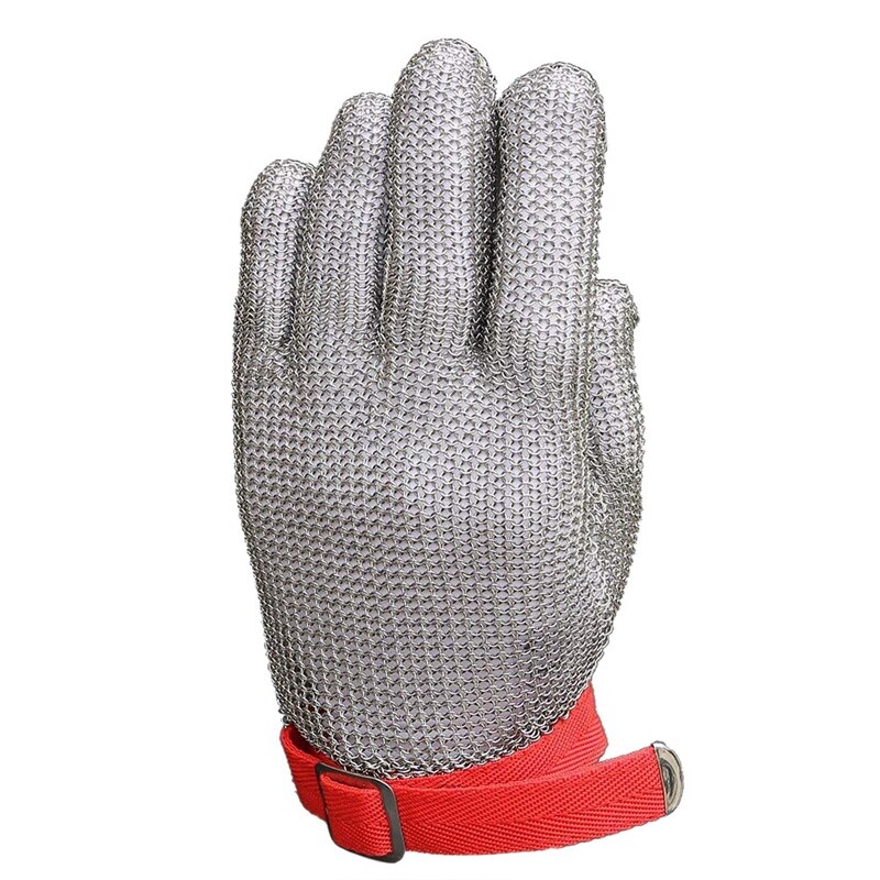 Protective Glove 304 Stainless Steel Chain Glove For Wood Processing Meat Processing Kitchen Use Crayfish Gloves (M)