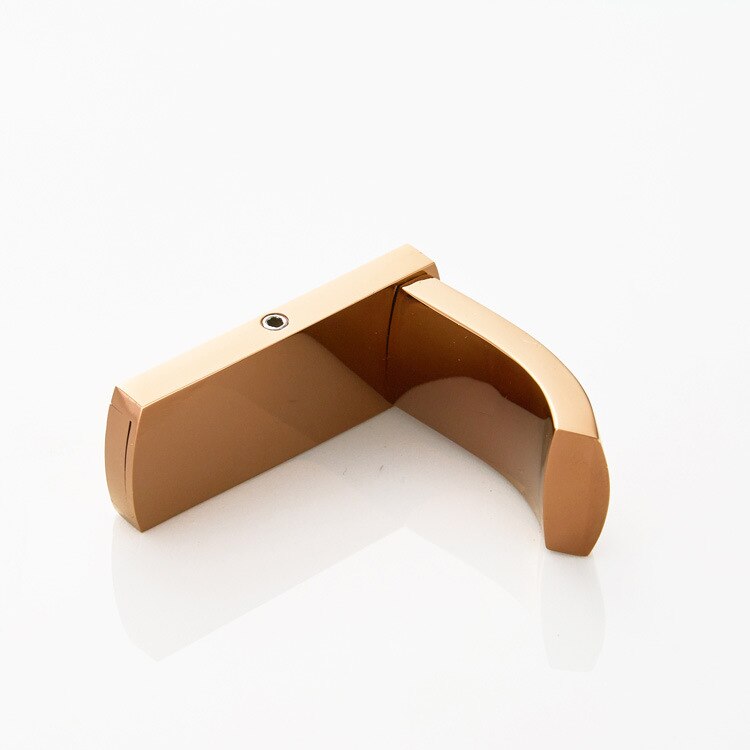Rose gold Solid Brass Toilet Paper Holder Luxury Simple Polished Wall Mounted Tissue Box Roll Holder Bathroom Accessories: hook