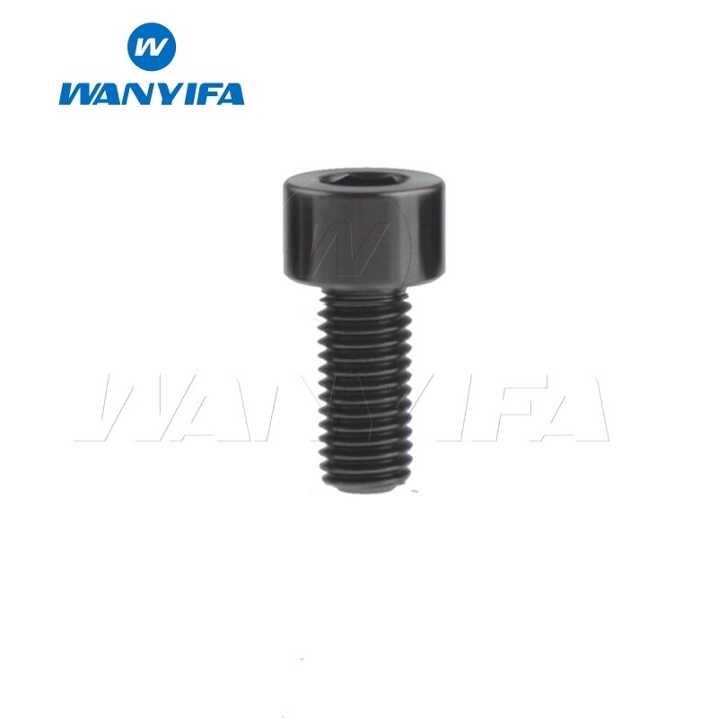 Wanyifa titan bolt  m5 x 10 12 16 18mm unbrakonøkkel stigma hode ti skrue til sykkelstamme setepinne: M5 x 12mm svart