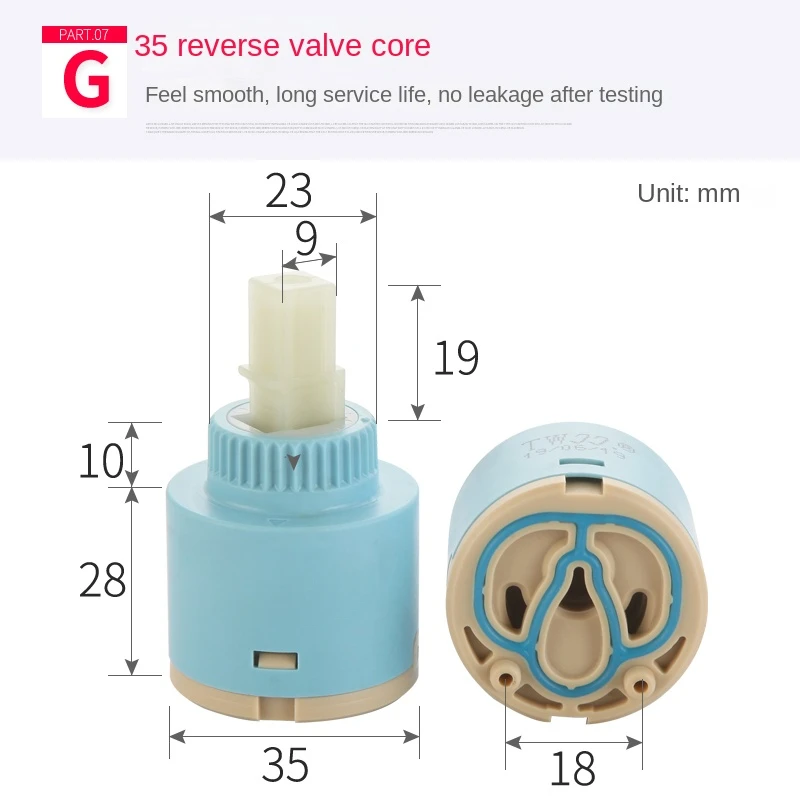 Kranen Mengen Spoelklep 25 Mm/35 Mm/40 Mm Cartridge Keramische Cartridge Mengkraan Keuken Badkuip Douchekranen Accessoires: Blauw